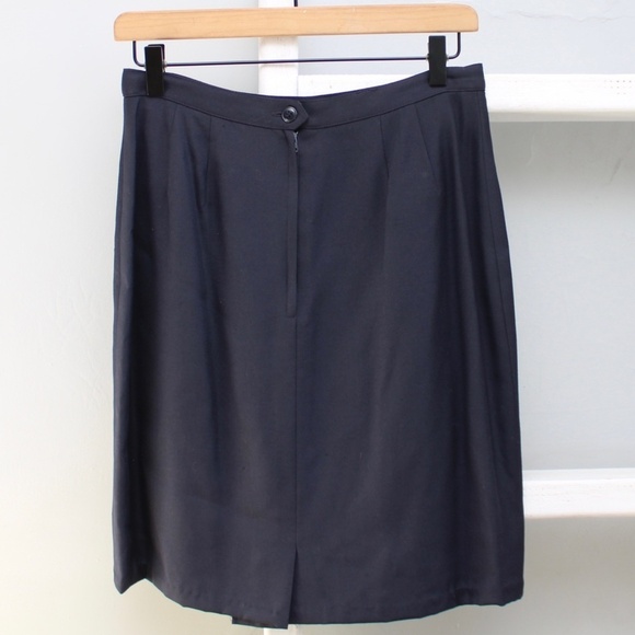 Albert Nipon Vintage Lime Green Double Breasted Blazer Blue Pencil Skirt SZ 10 - Picture 11 of 12